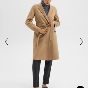 NWT Theory Wrap Coat in Double-Face Wool-Cashmere P